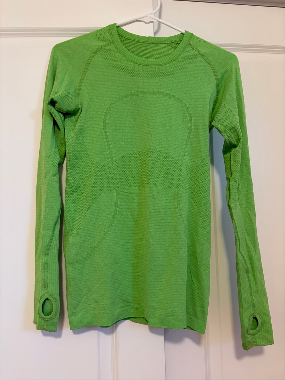 lululemon athletica Neon Green Seamless Long Sleeve Top